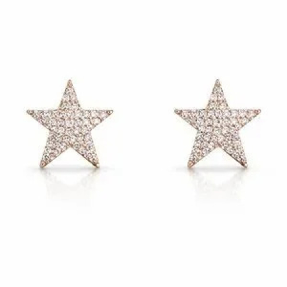 Elegant Star-Shaped Gold Earrings